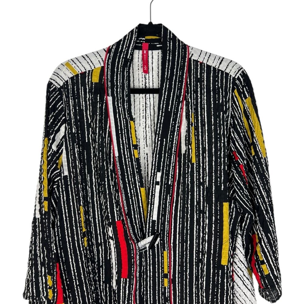 Ic By Connie K Colorful Print Jacket Size Xl Chop… - image 3